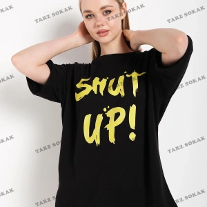 Erkek Oversize The End Baskılı Beyaz