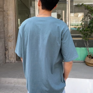 Erkek Pamuklu Harfli Grafik Düşük Omuzlu Tişört