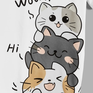 Erkek Pamuklu Karikatür ve Harf Grafik Anime Anime Tişört