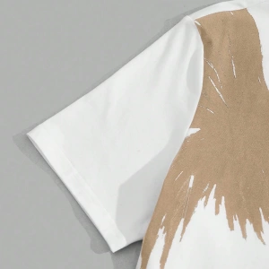 Erkek Pamuklu Kartal Baskılı Tişört ve Harf Grafik Bağcıklı Bel Pantolon