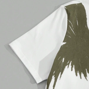 Erkek Pamuklu Kartal Baskılı Tişört ve Harf Grafik Bağcıklı Bel Pantolon