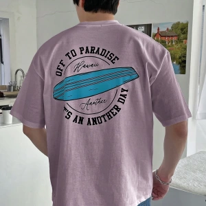 Erkek Pamuklu Slogan Grafik Tişört