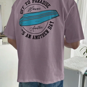 Erkek Pamuklu Slogan Grafik Tişört