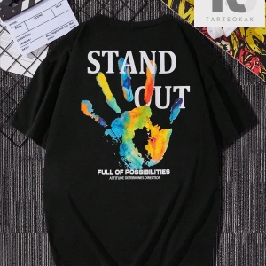 Erkek Pamuklu Sloganlı ve Şekilli Grafik Tişört