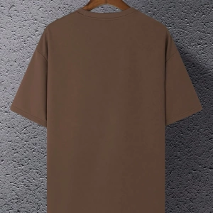 Erkek Rahat Bol Harfli Grafik Tişört, Yaz