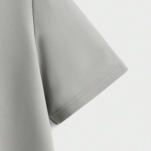 Erkek Rahat Örgü Slim Fit Mürettebat Yaka Kısa Kollu Tişört ve Orta Bel