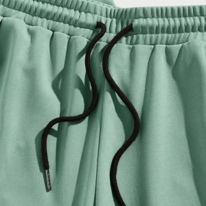 Erkek Rahat Örgü Slim Fit Mürettebat Yaka Kısa Kollu Tişört ve Orta Bel