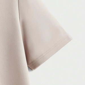 Erkek Rahat Örgü Slim Fit Mürettebat Yaka Kısa Kollu Tişört ve Orta Bel