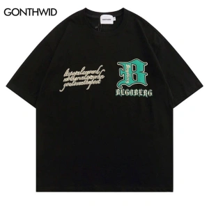 Erkek Siyah Bego Baskılı Oversize Bisiklet Yaka