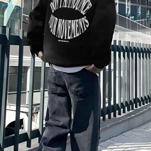 Erkek Siyah Dont Announce Kapüşonlu Oversize 3 iplik Şardonlu Salaş Bol Kesim Hoo