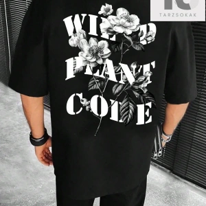 Erkek Siyah Örgü Yuvarlak Yaka Kısa Kollu Tişört