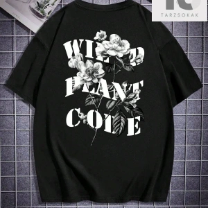 Erkek Siyah Örgü Yuvarlak Yaka Kısa Kollu Tişört