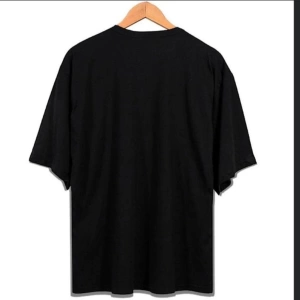 Erkek Siyah Party Festıvale Oversze Bisiklet Yaka Tshirt