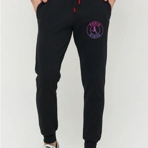 Erkek Siyah Slim Fit Dar Kesim Jogger Eşofman Altı 2 Iplik Şardonlu RLX044513