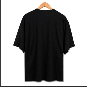 Erkek Siyah Uzaylı Oversze Bisiklet Yaka Tshirt