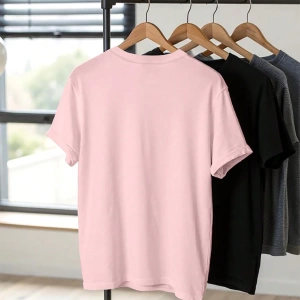Erkek Slim Fit Düz Renk Kısa Kollu Yuvarlak Yaka Tişört, Yaz İçin Moda