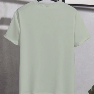Erkek Slim Fit Grafik Yama Rahat Mürettebat Yaka Kısa Kollu Tişört, Yaz Erkek