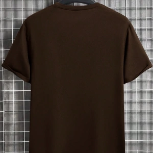 Erkek Slim Fit Yuvarlak Yaka Kısa Kollu Tişört, Yaz İçin Moda