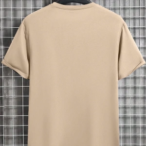 Erkek Slim Fit Yuvarlak Yaka Kısa Kollu Tişört, Yaz İçin Moda