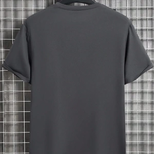 Erkek Slim Fit Yuvarlak Yaka Kısa Kollu Tişört, Yaz İçin Moda