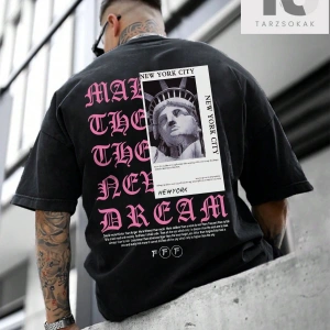 Erkek Slogan Baskılı Kısa Kollu Tişört