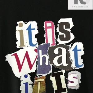 Erkek Slogan Baskılı Kısa Kollu Tişört