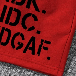 Erkek Slogan Grafik Bağcıklı Bel Şortu Grafik Dışarı Çıkma Moda Bağcıklı Şort