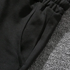 Erkek Slogan Grafik Bağcıklı Bel Şortu Grafik Dışarı Çıkma Moda Bağcıklı Şort