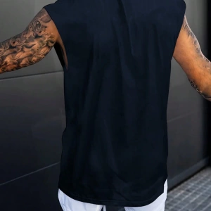 Erkek Slogan Grafik Rahat Kolsuz Tank Top Antrenman İçin, Koca