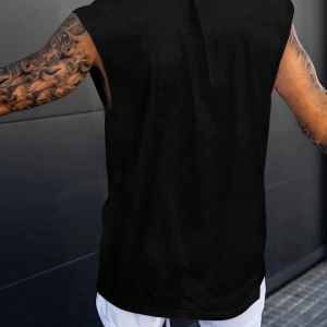 Erkek Slogan Grafik Rahat Kolsuz Tank Top Antrenman İçin, Koca