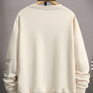 Erkek Slogan Grafik Sweatshirt