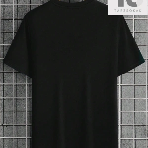 Erkek Slogan ve Şekil Grafikli Düşük Omuz Tişörtü