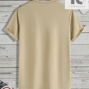 Erkek Sloganlı ve Gökdelenler Baskılı Tişört