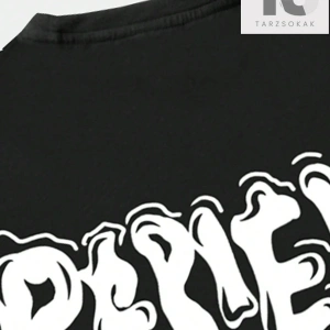 Erkek Sloganlı ve Karikatür Grafikli Tişört