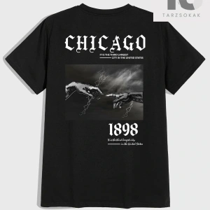 Erkek Sloganlı ve Melek Baskılı Tişört