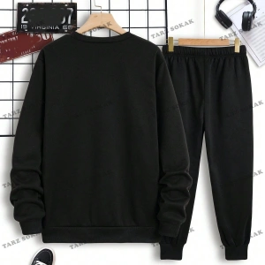 Erkek Taçlı ve Harfli Grafikli Kazak ve Eşofman Altı