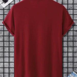 Erkek Tişörtleri Fit Crew Yaka Kısa Kollu Grafik Tişört Çapa Lacivert Rahat Y