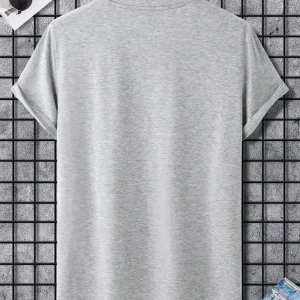Erkek Tişörtleri Fit Crew Yaka Kısa Kollu Grafik Tişört Kedi Komik Rahat Yaz