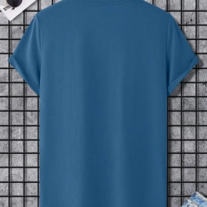 Erkek Tişörtleri Fit Crew Yaka Kısa Kollu Grafik Tişört Kedi Komik Rahat Yaz