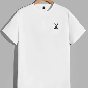 Erkek Tişörtleri Fit Crew Yaka Kısa Kollu Grafik Tişört Komik Moda Erkek