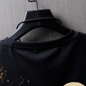 Erkek Tişörtleri Fit Crew Yaka Kısa Kollu Grafik Tişört Smile Face Rahat Yaz