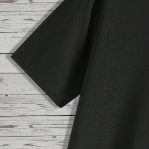 Erkek Tişörtleri Fit Crew Yaka Kısa Kollu Slogan Tişört Okul Kıyafetleri