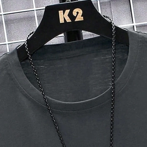 Erkek Tişörtleri Fit Crew Yaka Kısa Kollu Slogan Tişört Rahat
