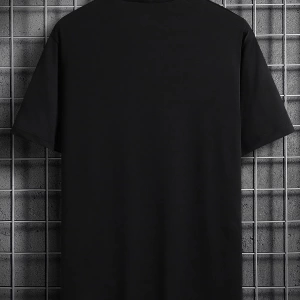Erkek Tişörtleri Fit Crew Yaka Kısa Kollu Slogan Tişört Rahat Yaz Polyeste