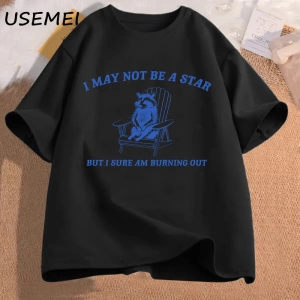 Erkek tişörtü komik grafik T Shirt ben bir yıldız olmayabilir ama eminim dışarı yanan baskılı 2919