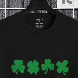 Erkek Trefoil Desenli Kısa Kollu Tişört