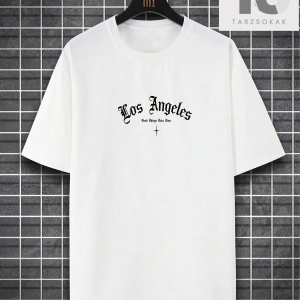 Erkek Yazılı Baskılı T-shirt