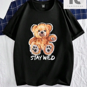 Erkek Yazılı Baskılı Tişört