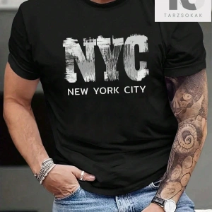 Erkek Yazılı Baskılı Tişört