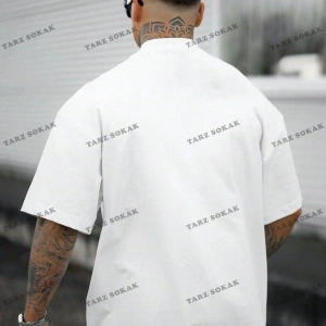 Erkek Yazılı Bayrak Baskılı T-Shirt ve Şort Takım